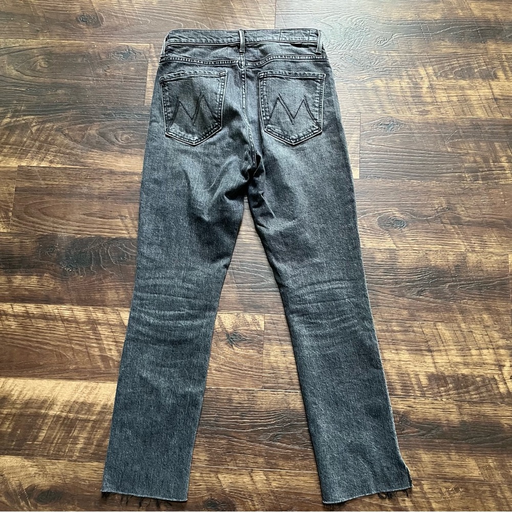 Mother superior high waisted rascal ankle step fray black denim jeans 26 boho - Picture 13 of 14